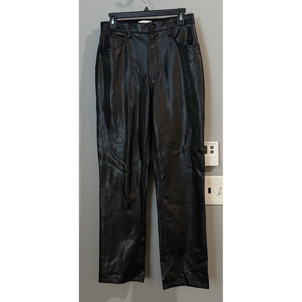 Abercrombie and Fitch Pants Faux Leather‎ 90s Straight Ultra High Rise 29/8